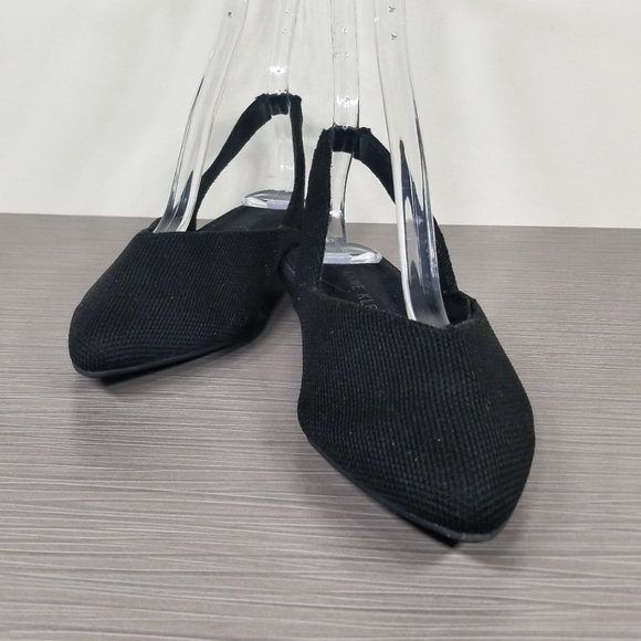 Anne Klein Olympia Sandal, Black Fabric, Womens Size 8.5 M - Picture 4 of 11